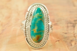 Genuine Pilot Mountain Turquoise Sterling Silver Ring